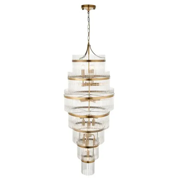 21-Light Chandelier Height Adjustable - Gold