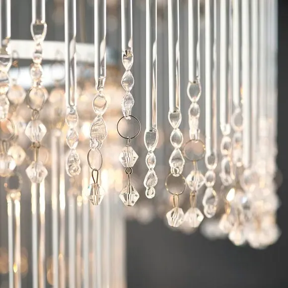 24-Light Chandelier Multi-Ring - Chrome, Glass