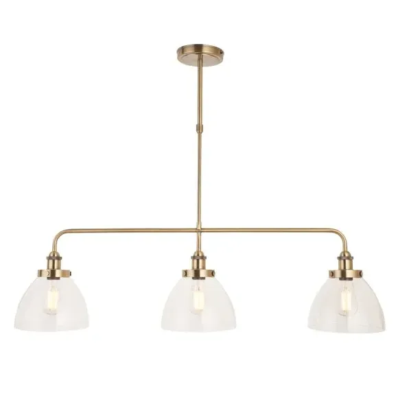 3-Light Adjustable Pendant Light - Gold, Brass