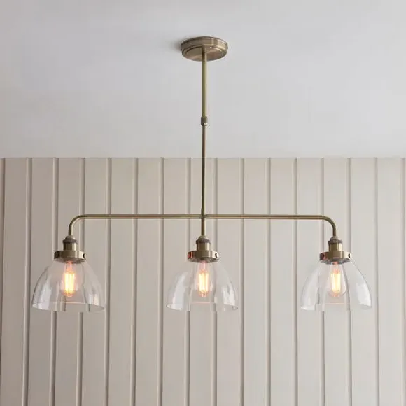 3-Light Adjustable Pendant Light - Gold, Brass image