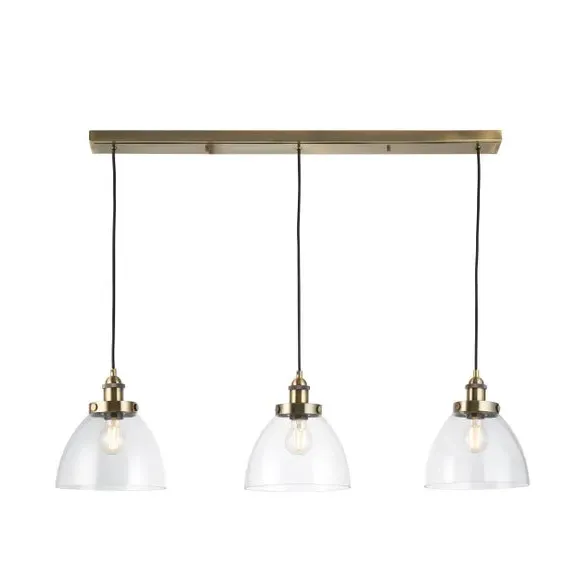 3-Light Adjustable Pendant Light - Gold, Metal