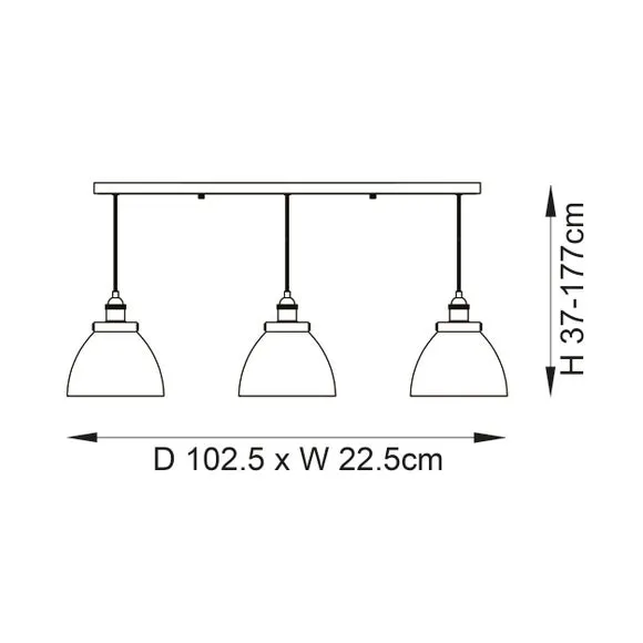 3-Light Adjustable Pendant Light - Gold, Metal