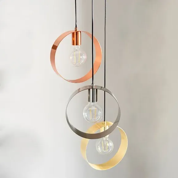 3-Light Cluster Ceiling Light - Mixed Metal