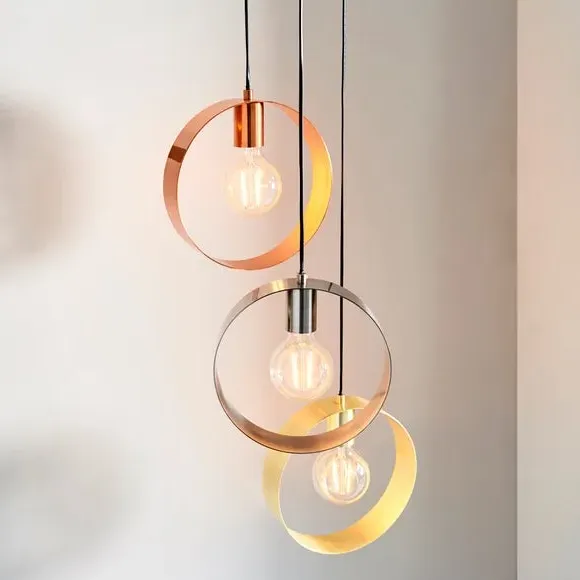3-Light Cluster Ceiling Light - Mixed Metal image