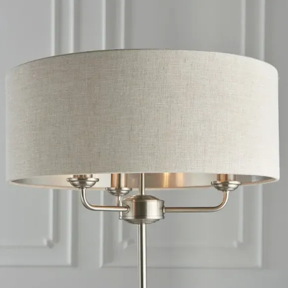 3-Light Floor Lamp with Foot Switch - Chrome