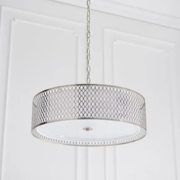 3-Light Pendant Light with Diffuser - Nickel
