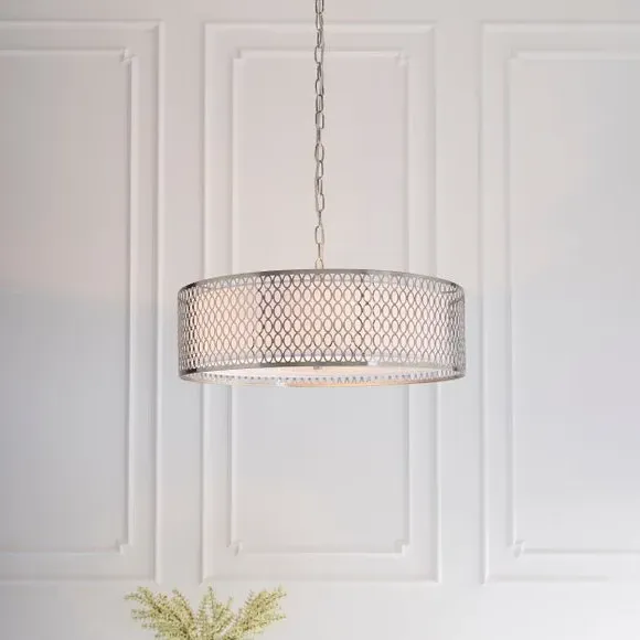 3-Light Pendant Light with Diffuser - Nickel