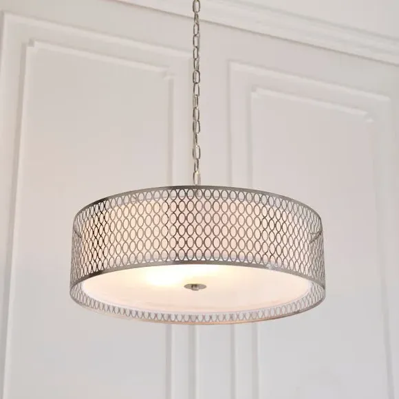 3-Light Pendant Light with Diffuser - Nickel image