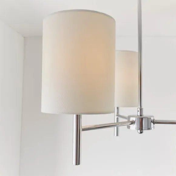 3-Light Semi Flush Ceiling Light - Chrome
