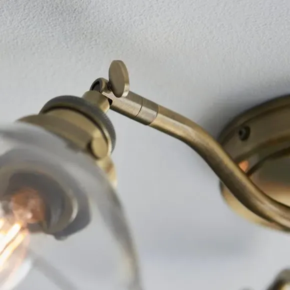 3-Light Semi Flush Ceiling Light - Gold, Brass