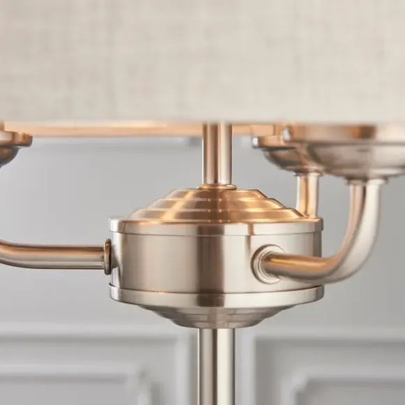 3-Light Table Lamp with In-Line Switch - Chrome