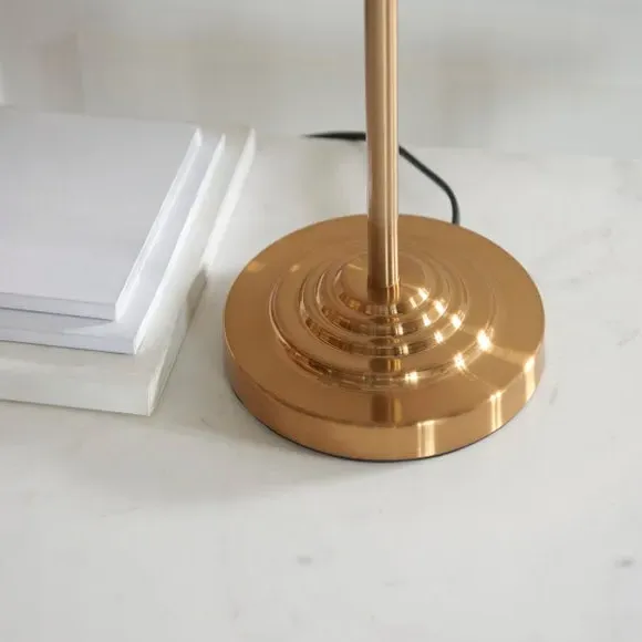 3-Light Table Lamp with In-Line Switch - Gold