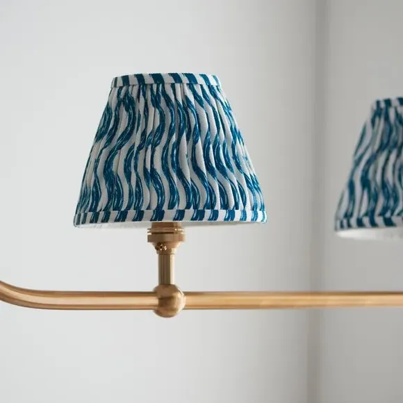4-Light Adjustable Ceiling Light - Blue, Fabric