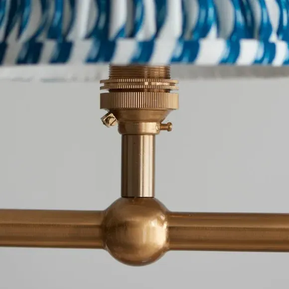 4-Light Adjustable Ceiling Light - Blue, Fabric
