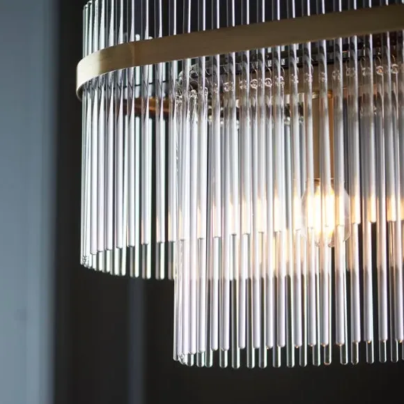 4-Light Adjustable Pendant Light - Gold, Metal