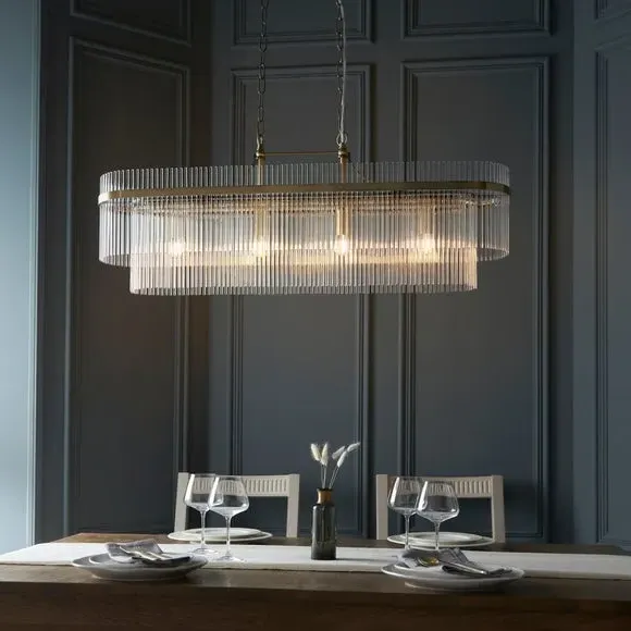 4-Light Adjustable Pendant Light - Gold, Metal image