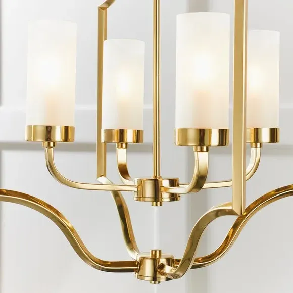 4-Light Ceiling Light with Adjustable Height - Brass