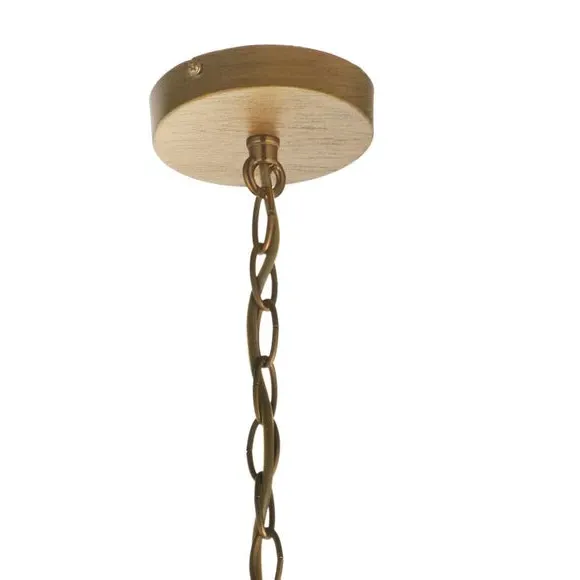 4 Light Chandelier with Glass Droplets - Gold