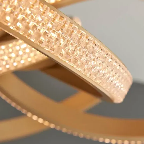 4-Light Semi Flush Ceiling Light - Gold