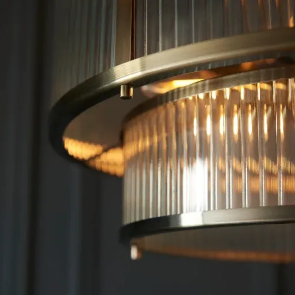 5-Light Adjustable Chandelier - Gold, Metal