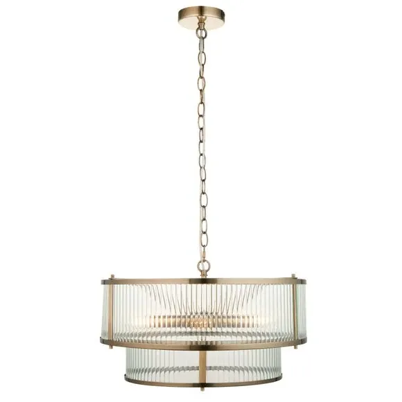 5-Light Adjustable Chandelier - Gold, Metal