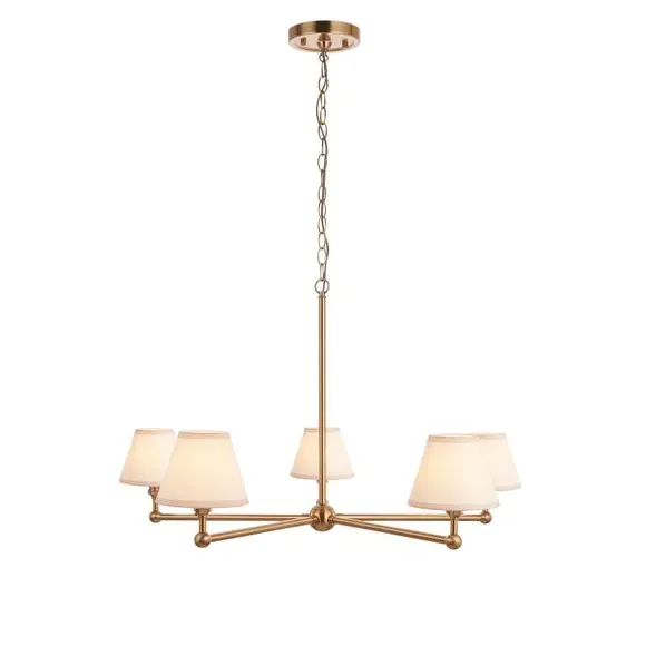 5-Light Adjustable Pendant Light - Gold, Brass