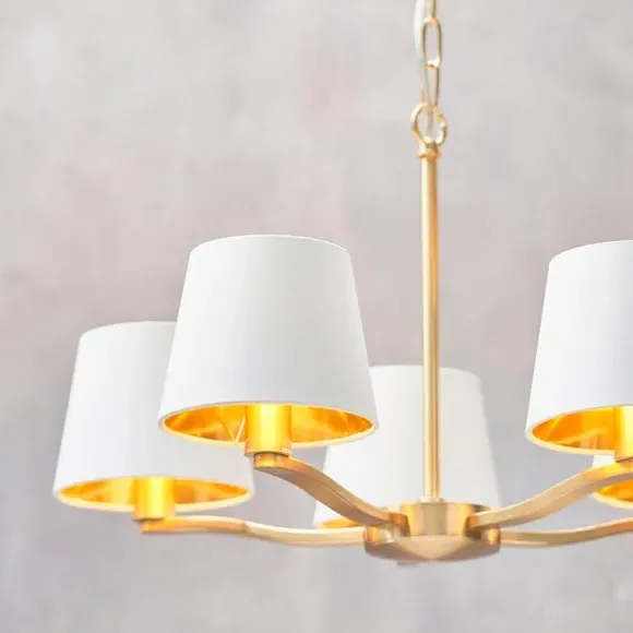 5-Light Ceiling Light Traditional - Gold, Metal