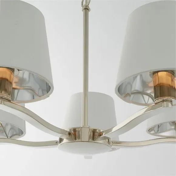 5-Light Ceiling Light Traditional - Nickel, Metal