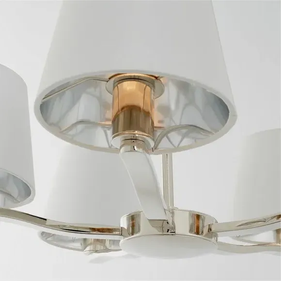 5-Light Ceiling Light Traditional - Nickel, Metal