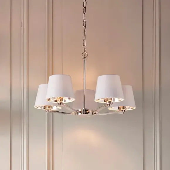 5-Light Ceiling Light Traditional - Nickel, Metal image