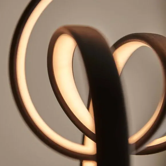 5 Light Ceiling Light with LED Hoops - Black