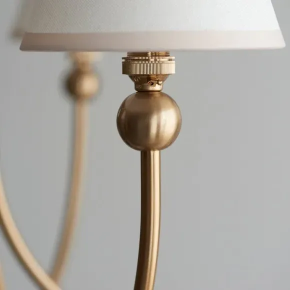 5-Light Curve Pendant Light - Gold, Brass