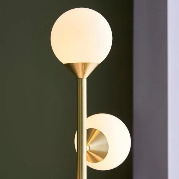 5 Light Floor Lamp Linear Design - Gold