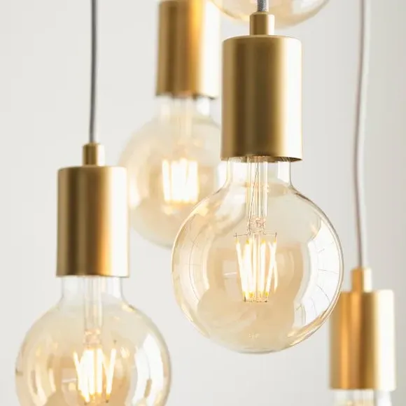 6 Light Cluster Ceiling Light - Gold, Metal