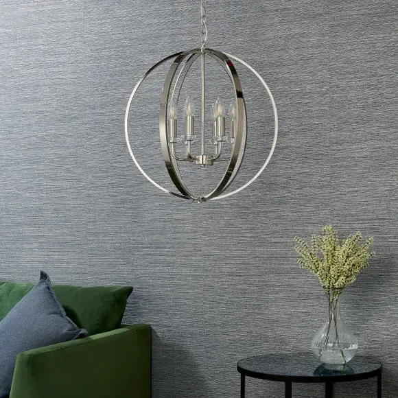 6 Light Pendant Light - Clear, Crystal