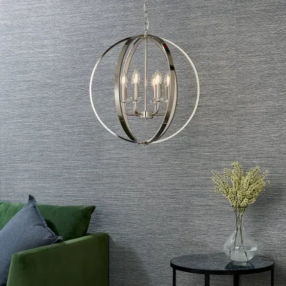 6 Light Pendant Light - Clear, Crystal image