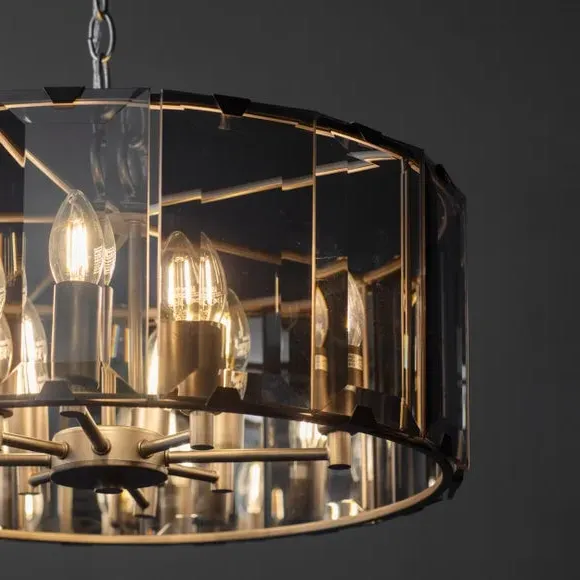 8-Light Adjustable Pendant Light - Grey, Steel