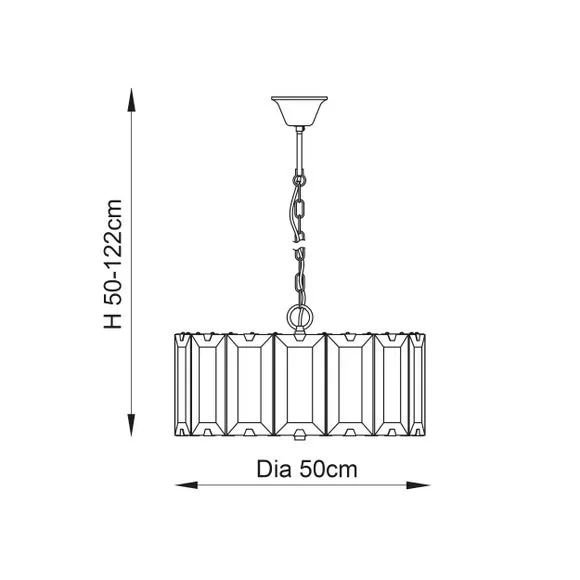 8-Light Adjustable Pendant Light - Grey, Steel