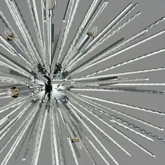 9 Light Sputnik Chandelier - Chrome, Metal