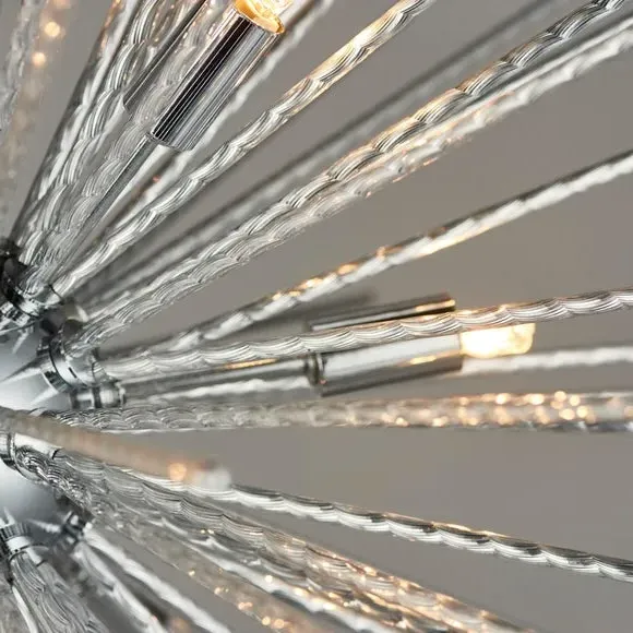 9 Light Sputnik Chandelier - Chrome, Metal