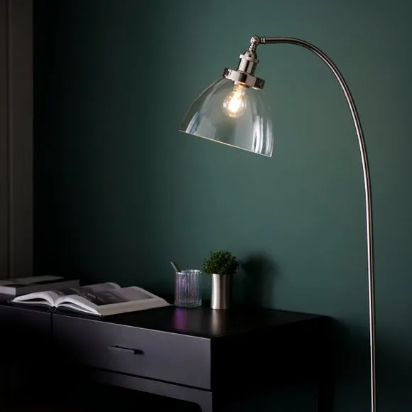 Adjustable Floor Lamp - Clear Glass, Nickel