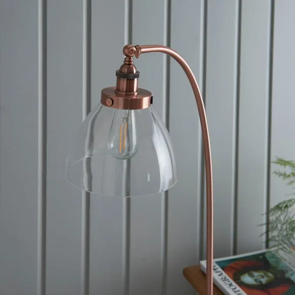 Adjustable Floor Lamp - Copper, Glass