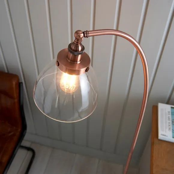 Adjustable Floor Lamp - Copper, Glass