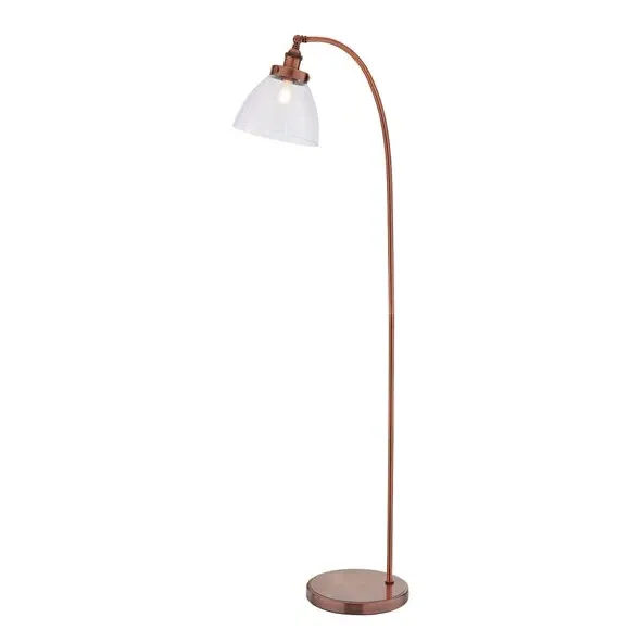Adjustable Floor Lamp - Copper, Glass