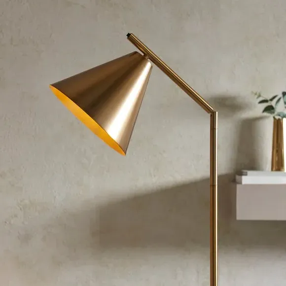 Adjustable Floor Lamp Industrial Style - Gold