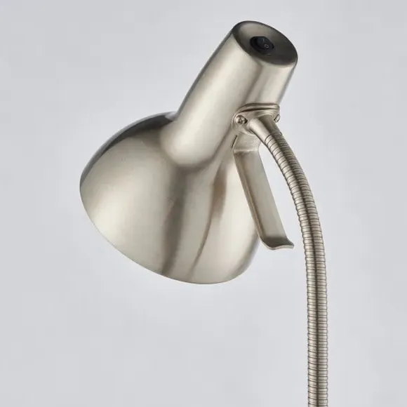 Adjustable Floor Lamp - Satin Nickel, Steel