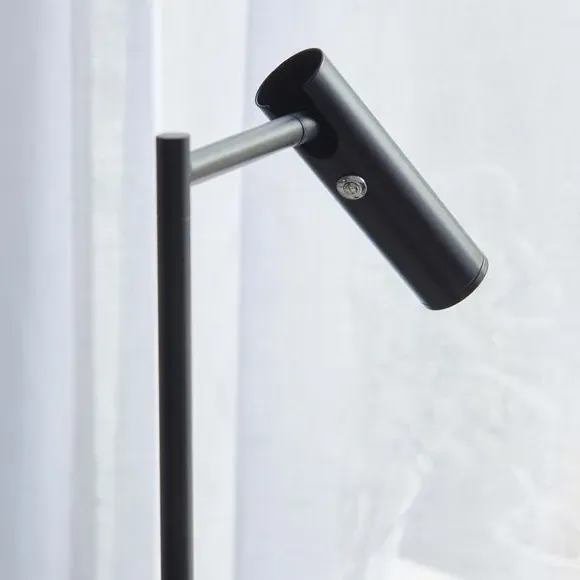 Adjustable Floor Lamp with Touch Dimmer - Black