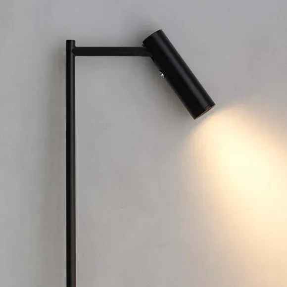 Adjustable Floor Lamp with Touch Dimmer - Black