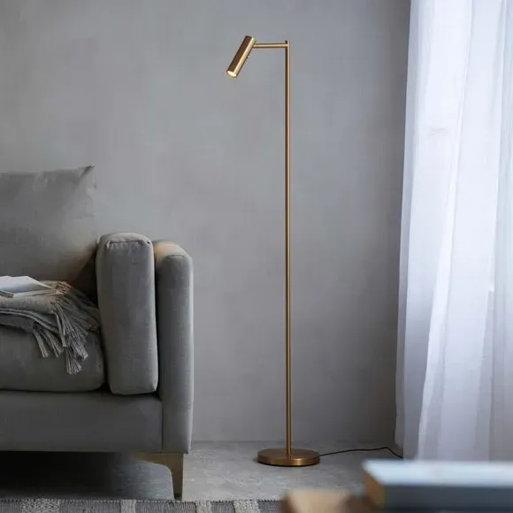 Adjustable Floor Lamp with Touch Dimmer - Brass