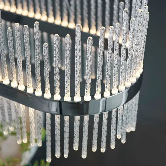 Adjustable LED Pendant Light - Chrome, Glass